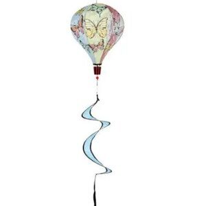 Butterfly Balloon Hanging Wind Spinner, 55" Outdoor, Garden Decor NEW